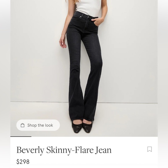 Veronica Beard Beverly High-Rise Skinny-Flare Jeans - Washed Onyx - Picture 1 of 10